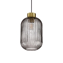 Pendelarmatuur MINT-3 E27 IP20, rookkleuren, Messing gesatineerd