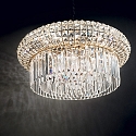 Ideal Lux Pendelarmatuur NABUCCO 12-vlams E14 IP20, goud, transparant, gelegeerd