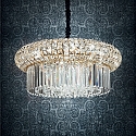 Ideal Lux Pendelarmatuur NABUCCO 12-vlams E14 IP20, goud, transparant, gelegeerd