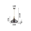 Ideal Lux Pendelarmatuur ERIS-2 E27 IP20, goud mat, wit