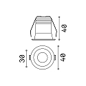 Ideal Lux Inbouwarmatuur VIRUS IP20, goud, zwart
