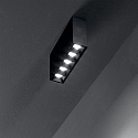 LED ceiling luminaire LIKA SURFACE, Aufbau, lenght 13.5cm, 10W 3000K 1100lm 44�, black