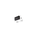 LED ceiling luminaire LIKA SURFACE, Aufbau, lenght 13.5cm, 10W 3000K 1100lm 44�, black