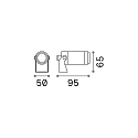 Buitenspot STARLIGHT met open kabel IP68, donkergrijs, gepoedercoat, geanodiseerd 