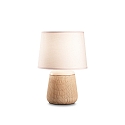 Table luminaire KAL�-2, round, E14, cable with switch, ceramics, terracotta / ros�