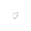 Ideal Lux LED paneel PANEL CRi> 90 UGR < 19, schakelbaar, 40W 2940lm 3000K 81� 81� CRI >90