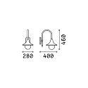 Outdoor wall luminaire CIMA, IP43, E27 max. 60W, aluminium / acrylic