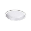 Recessed LED luminaire DEEP, IP20, � 21cm, aluminium white / diffus, 30W 4000K 3200lm 77�