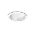 Recessed LED luminaire DEEP, IP20, � 10.3cm, aluminium white / diffus, 10W 4000K 1200lm 70�