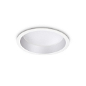 Recessed LED luminaire DEEP, IP20, � 15cm, aluminium white / diffus, 20W 3000K 2100lm 77�