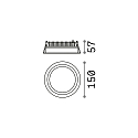 Ideal Lux Recessed LED luminaire DEEP, IP20, � 15cm, aluminium white / diffus, 20W 4000K 2100lm 77�