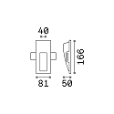 Ideal Lux Wandinbouwarmatuur WALKY-2 overschilderbaar IP20, wit