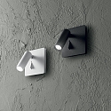LED wall spot LITE for recessed socket installation, 3W 3000K 130lm, with switch, pivotable, nickel