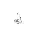 Ideal Lux Pendant luminaire NEMO, � 40cm, incl. E27 LED 3.2W 3000K, nuanced chrome
