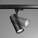 Ideal Lux 3-fase spot FOX 25W BIG / ON-OFF 830 instelbaar, on/off IP20, zwart mat 