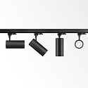 Ideal Lux 3-fase spot FOX 25W BIG / ON-OFF 830 instelbaar, on/off IP20, zwart mat 