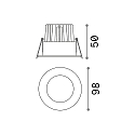 Ideal Lux ceiling recessed luminaire ROOM-65 round IP65, black