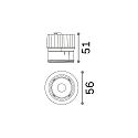 Ideal Lux Inbouwarmatuur DYNAMIC IP54, zwart