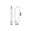 Ideal Lux Staande armatuur voor buiten AGOS IP54, antraciet