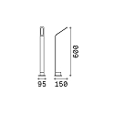 Ideal Lux outdoor floor lamp AGOS IP54, anthracite