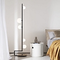 Ideal Lux floor lamp BIRDS PT5 5 flames, with switch G9 IP20, black matt 