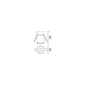 Ideal Lux Plafondinbouwarmatuur ONE 25 rond IP20, wit