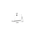 Ideal Lux Pendelarmatuur V-LINE instelbaar IP20, zwart