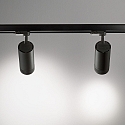 Ideal Lux 3-fase spot EOS 15W ON-OFF cilindrisch, instelbaar, on/off IP20, zwart mat 