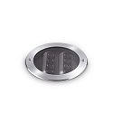 Vloerinbouwarmatuur TAURUS PT D17 ACCENT ROUND 2-voudig, draaibaar, toegankelijk, schakelbaar IP67, staal 