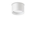 Ideal Lux Plafondarmatuur SPIKE PL1 ROUND GX53 down, rond, stijf GX53 IP20, wit mat 