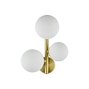 Ideal Lux Wandarmatuur PERLAGE 3-vlams, met schakelaar G9 IP20, messing
