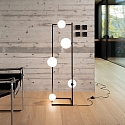 floor lamp ANGOLO PL3 5 flames G9 IP20, black
