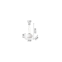 Ideal Lux Pendelarmatuur PLISSE medium E27 IP20, dimbaar
