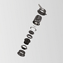 Inbouwbehuizing BENTO 1-voudig, rond, met frame