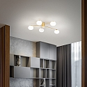 Ideal Lux ceiling luminaire HERMES PL5 5 flames G9 IP20, brass
