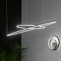 Ideal Lux Pendelarmatuur ORACLE SLIM SP LED rond, DALI aanstuurbaar IP20, zwart dimbaar