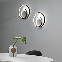 Ideal Lux Wandarmatuur OZ AP DALI/PUSH rond, DALI aanstuurbaar IP20, zwart mat dimbaar