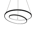 Pendelarmatuur OZ D80 DALI/PUSH rond, DALI aanstuurbaar IP20, zwart mat dimbaar