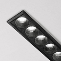 Ideal Lux ceiling recessed luminaire LIKA SLIM D24 FI RECESSED TRIM 12 flames, UGR < 19, on/off IP20, black matt 