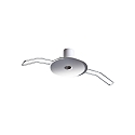 Inbouwrozet ROUND RECESSED 1-voudig, rond, chroom, gepolijst