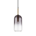 Pendelarmatuur EMPIRE cilindrisch G9 IP20, rookkleuren dimbaar