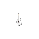 Ideal Lux Pendelarmatuur EMPIRE cilindrisch G9 IP20, rookkleuren dimbaar