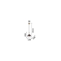 Ideal Lux Pendelarmatuur EMPIRE baalvormig G9 IP20, rookkleuren dimbaar