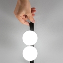 Ideal Lux wall luminaire PING PONG IP20, black 