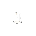Ideal Lux Pendelarmatuur CROWN 80 IP20, messing 