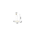 Ideal Lux Pendelarmatuur CROWN 60 IP20, messing 