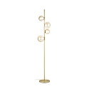 Staande lamp PERLAGE 4-vlams G9 IP20, barnsteen, messing gesatineerd dimbaar