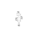 Ideal Lux 3-fase spot EOS 15W ON-OFF cilindrisch, instelbaar, on/off IP20, zwart mat 