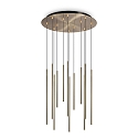 pendant luminaire FILO 12 flames IP20, brass 