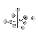 pendant luminaire EQUINOXE 8 flames G4 IP20, smoky colour 